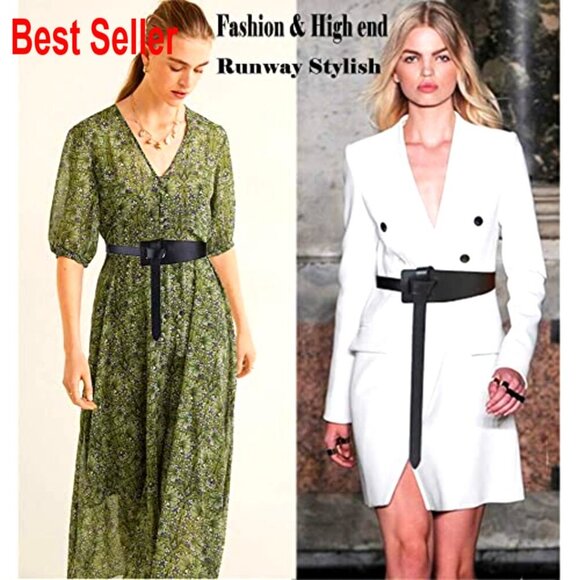 Genuine Leather Tie Knot Waist Belt for Dresses Jeans Coats